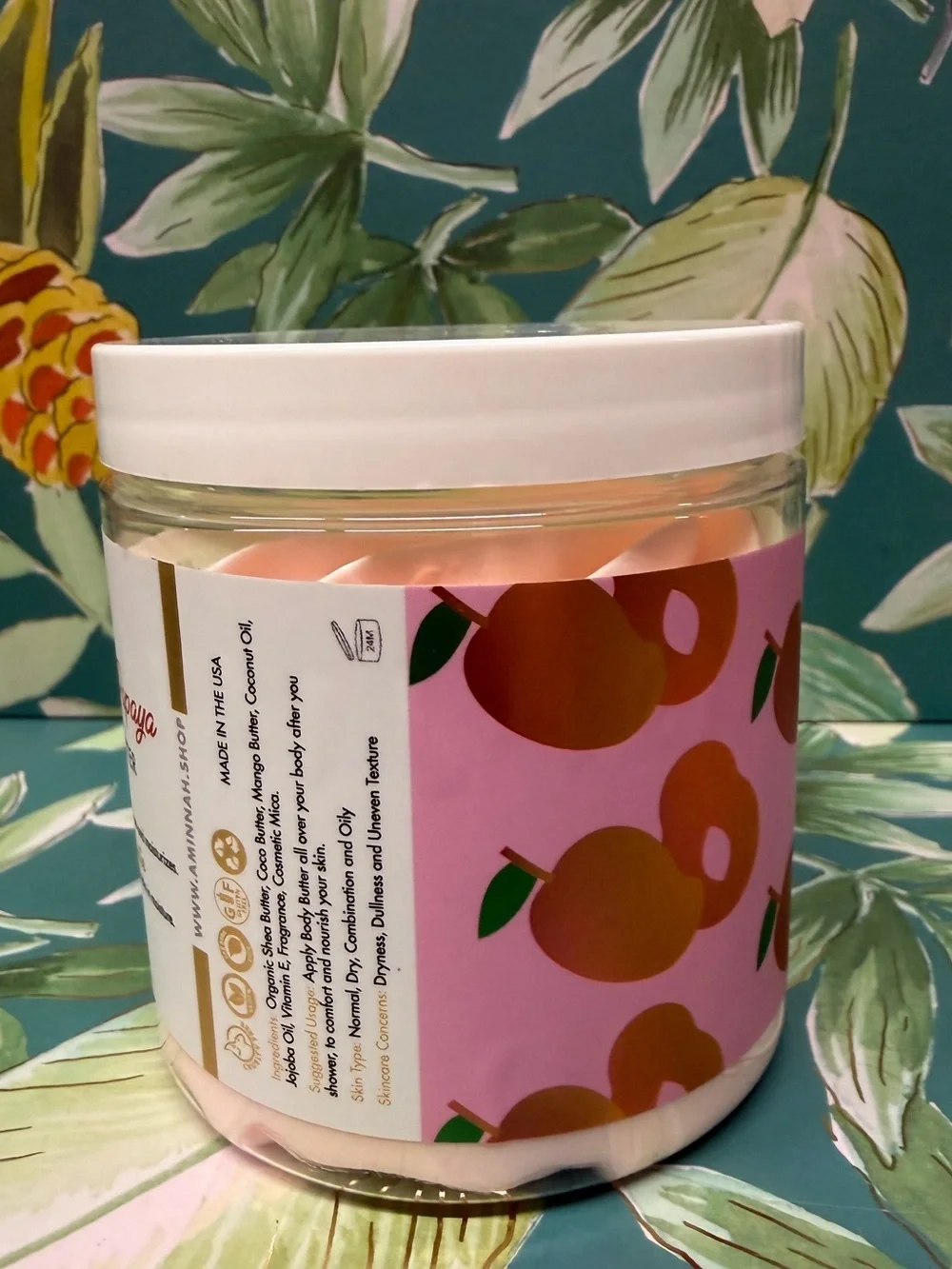 Aminnah Mango Papaya Whipped Body Butter 8oz NWT Rare Tropical Scent